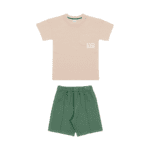 Conjunto Infantil Masculino Bege e Verme Militar | Alakazoo